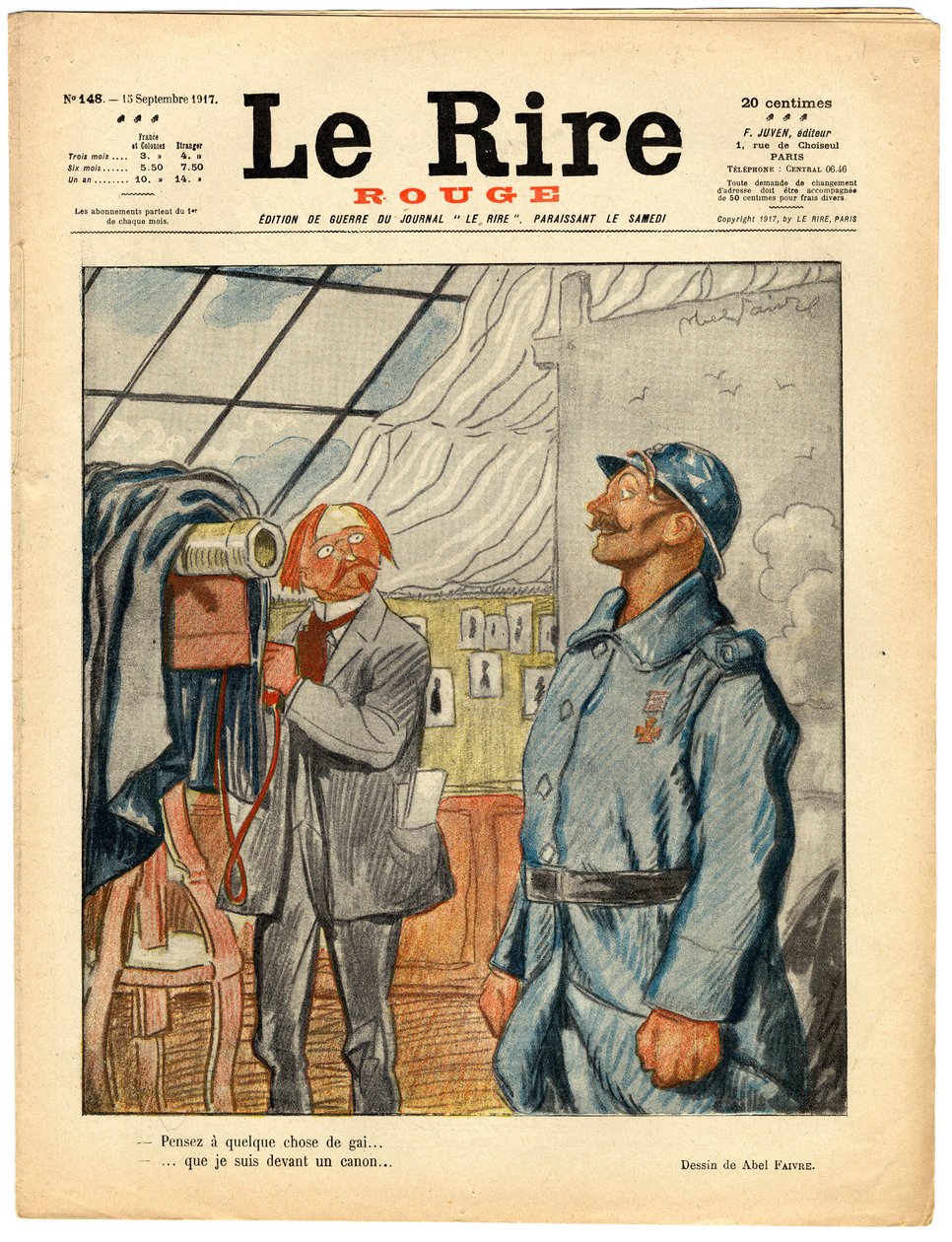 Capa de "The Red Laughter", Satirical in Colours de Jules Abel Faivre