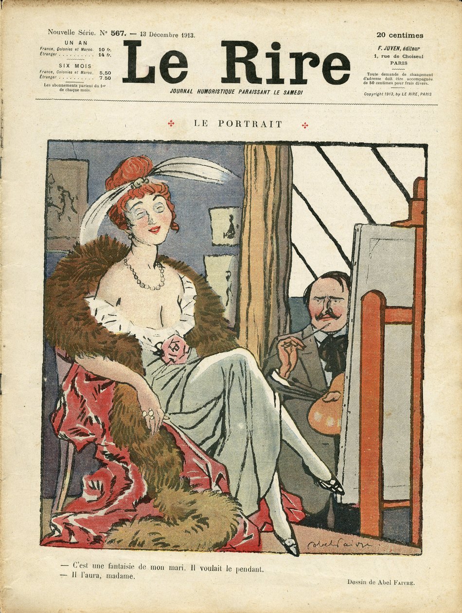 Ilustração de Abel Faivre (1867-1945) para a capa do Le Lire de Jules Abel Faivre