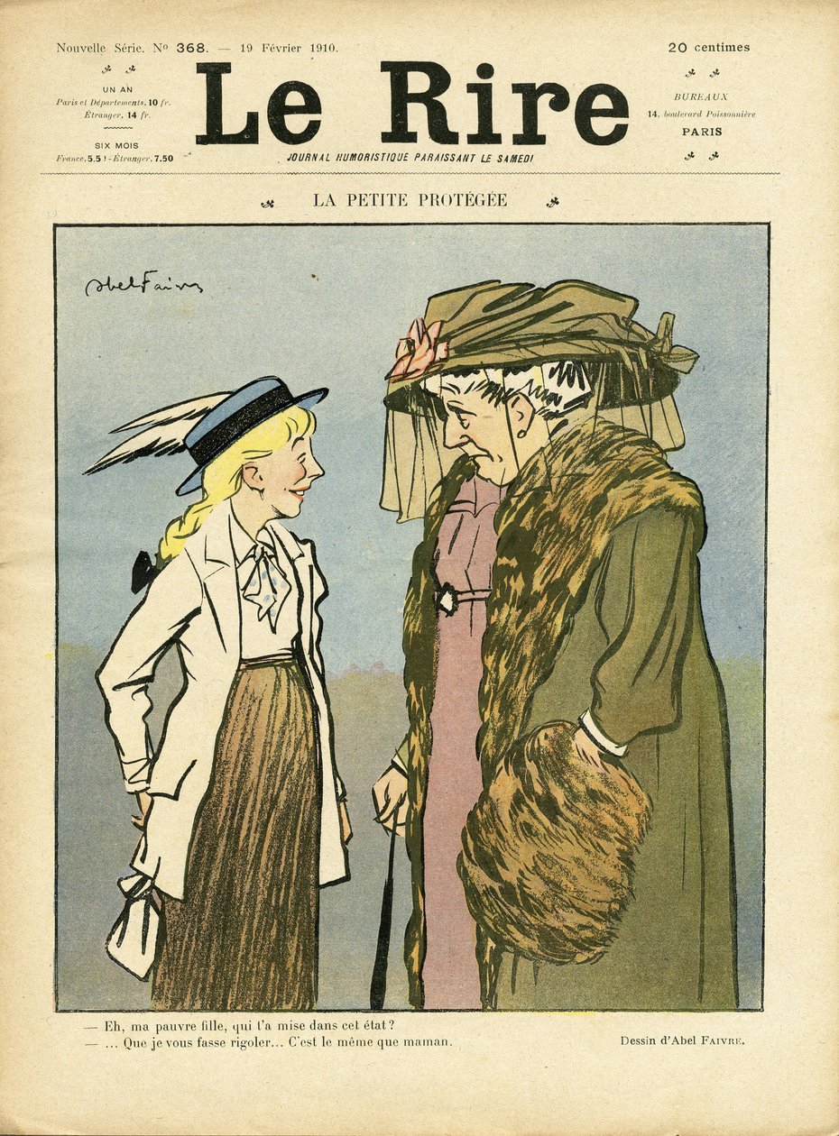 Ilustração de Abel Faivre (1867-1945) para a capa do Le Lire de Jules Abel Faivre