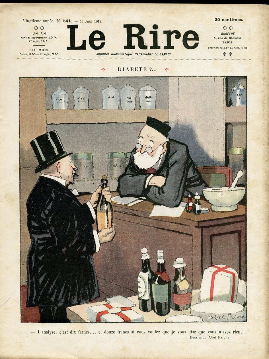 Ilustração de Abel Faivre (1867-1945) para a Capa de Le Rire de Jules Abel Faivre