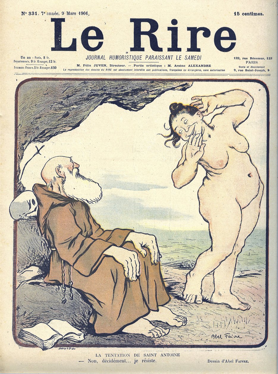 Ilustração de Abel Faivre (1867-1945) para a Capa de The Laughter, No. 331 de Jules Abel Faivre