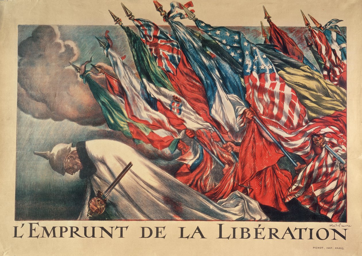 O Empréstimo de Libertação, Cartaz de Propaganda Francês de Jules Abel Faivre