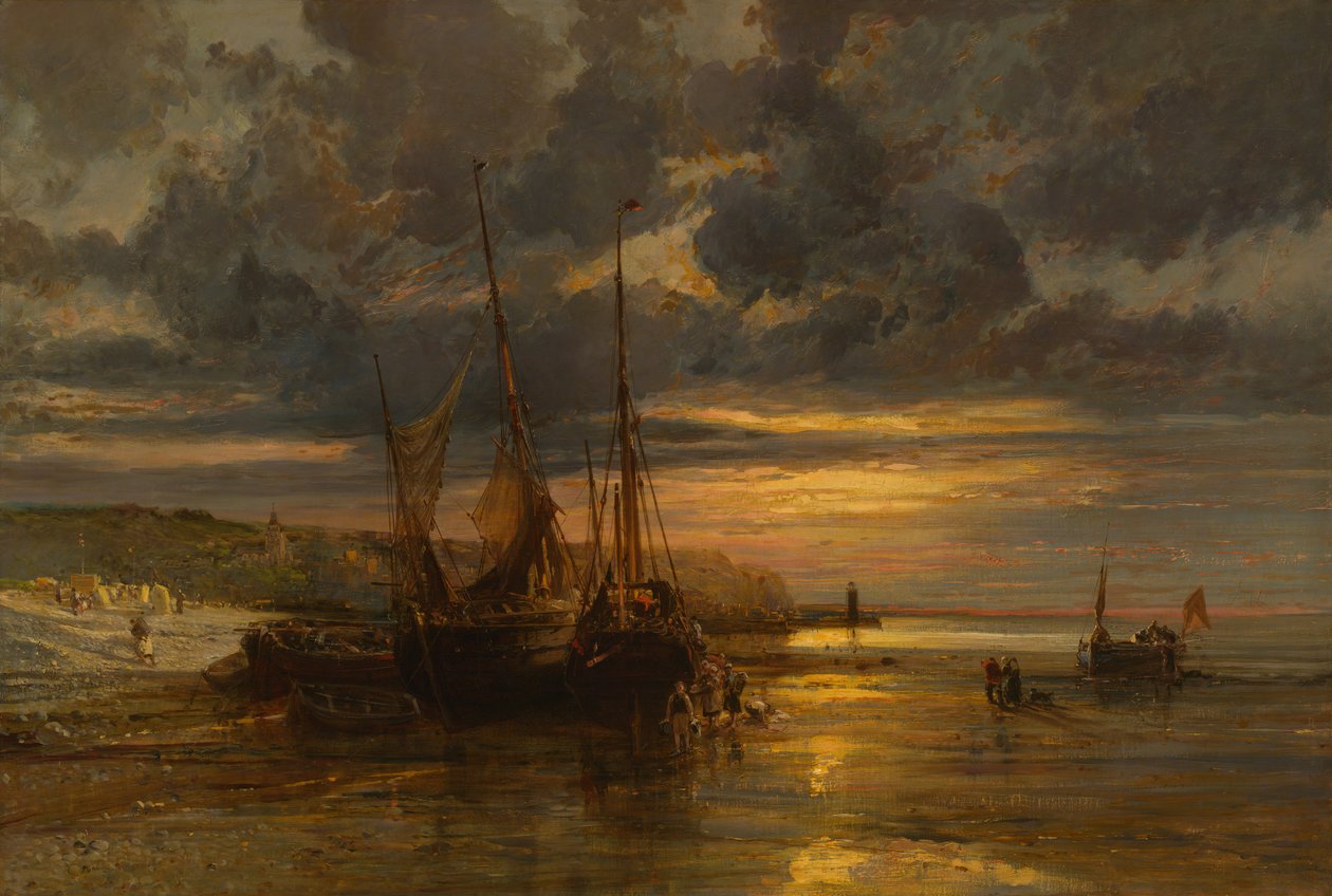Barcos de Pesca à Escala, . de Jules Achille Noel