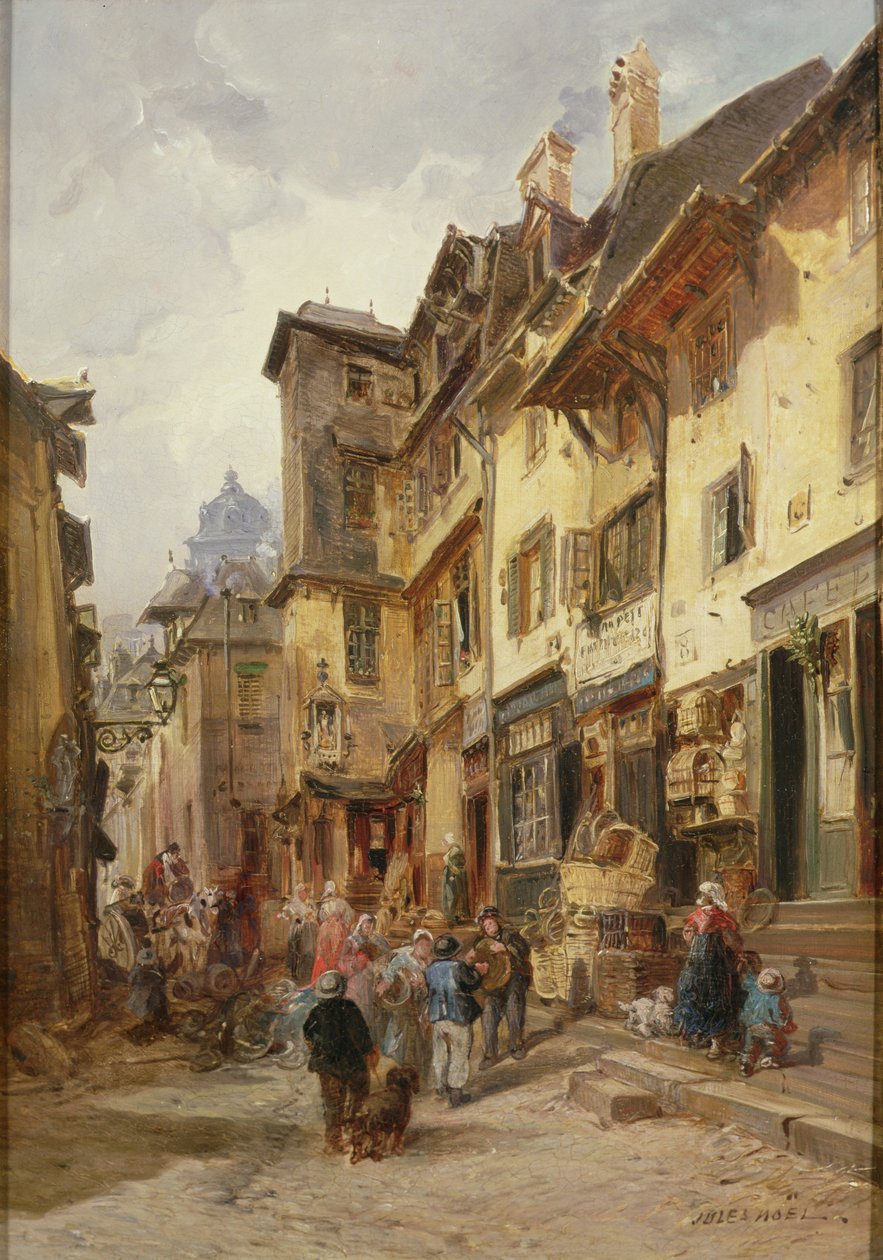 Cena de rua, norte da França de Jules Achille Noel