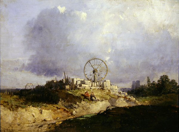 A Pedreira (óleo sobre painel) de Jules Achille Noel