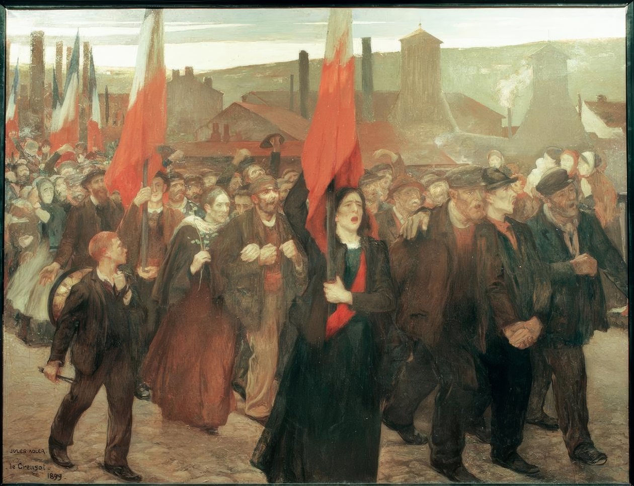 Greve em Le Creusot de Jules Adler