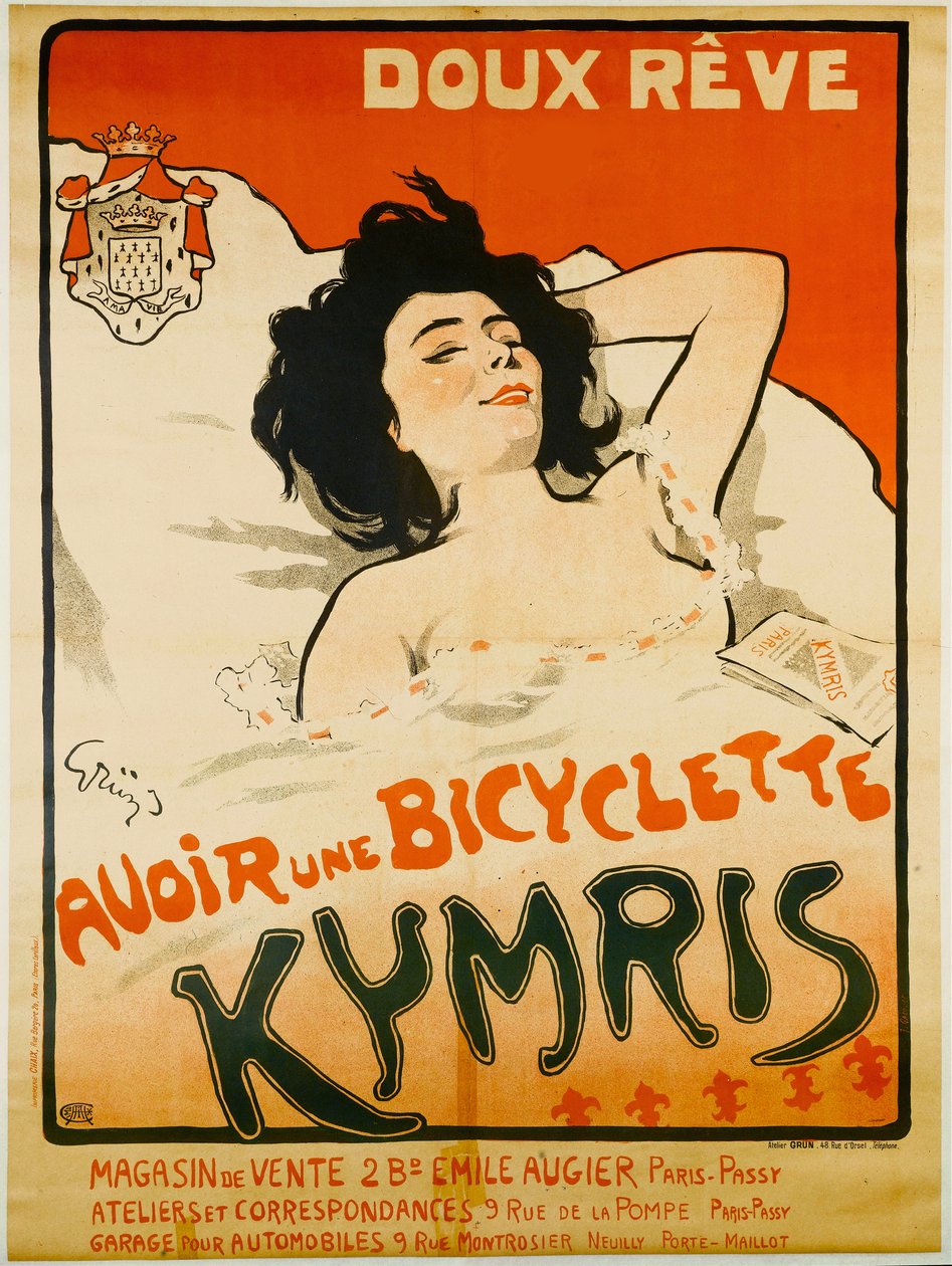 Sonho Doce. Tenha uma bicicleta Kymris, c. 1898. de Jules Alexandre Grün