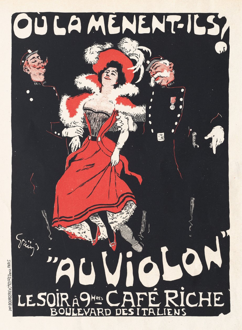 Onde eles a levam Ao violino, 1897. de Jules Alexandre Grün