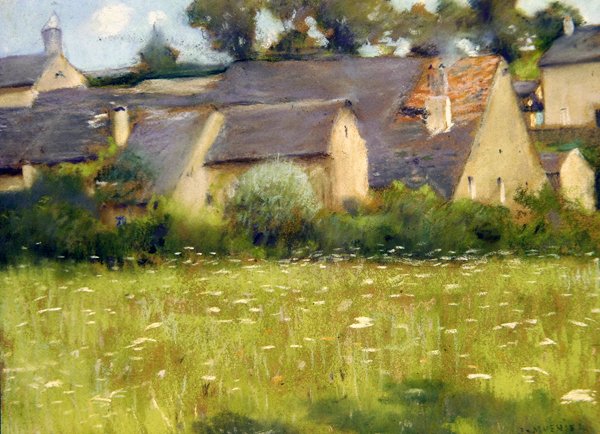 Plein-Air Landscape (pastel sobre papel) de Jules Alexis Muenier