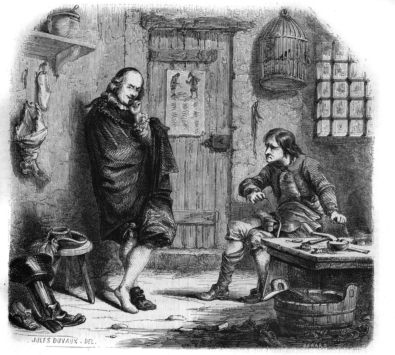 Pierre Corneille (1606-1684) no aforrador. Gravura de Jules Duvaux de Jules Antoine (after) Duvaux