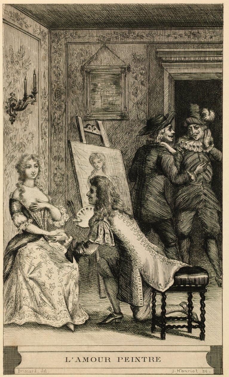 Cena de amor pintor de Jules Armand Hanriot