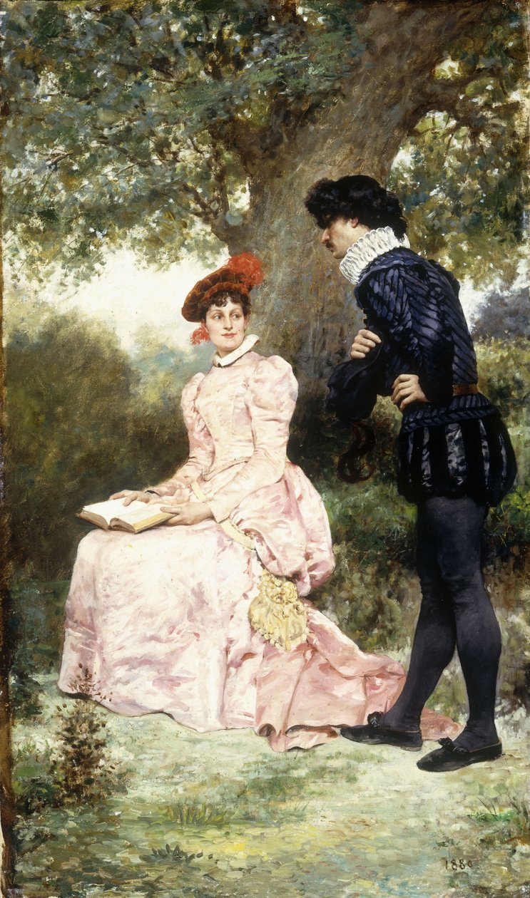 Um casal de namorados, 1880 de Jules Arsene Garnier