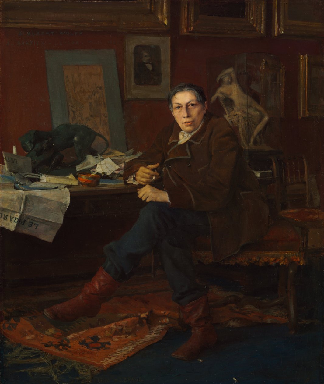Albert Wolff no seu escritório de Jules Bastien Lepage