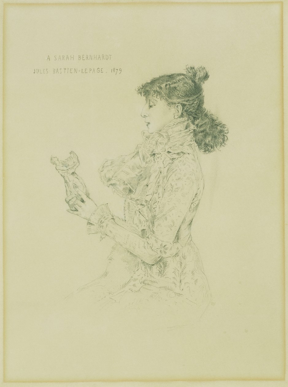 Retrato de Sarah Bernhardt, 1879 de Jules Bastien Lepage