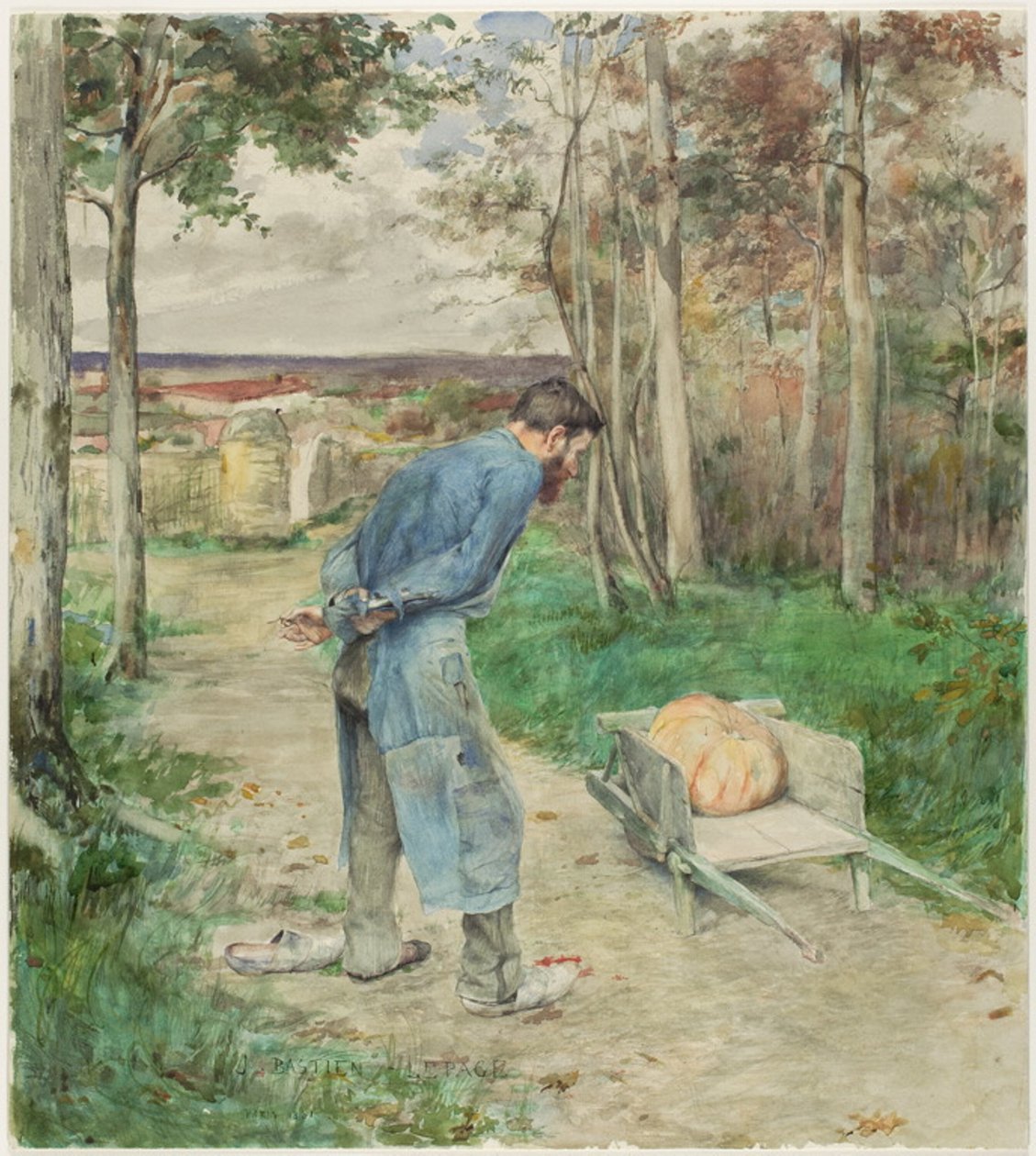 A bolota e a abóbora de Jules Bastien Lepage