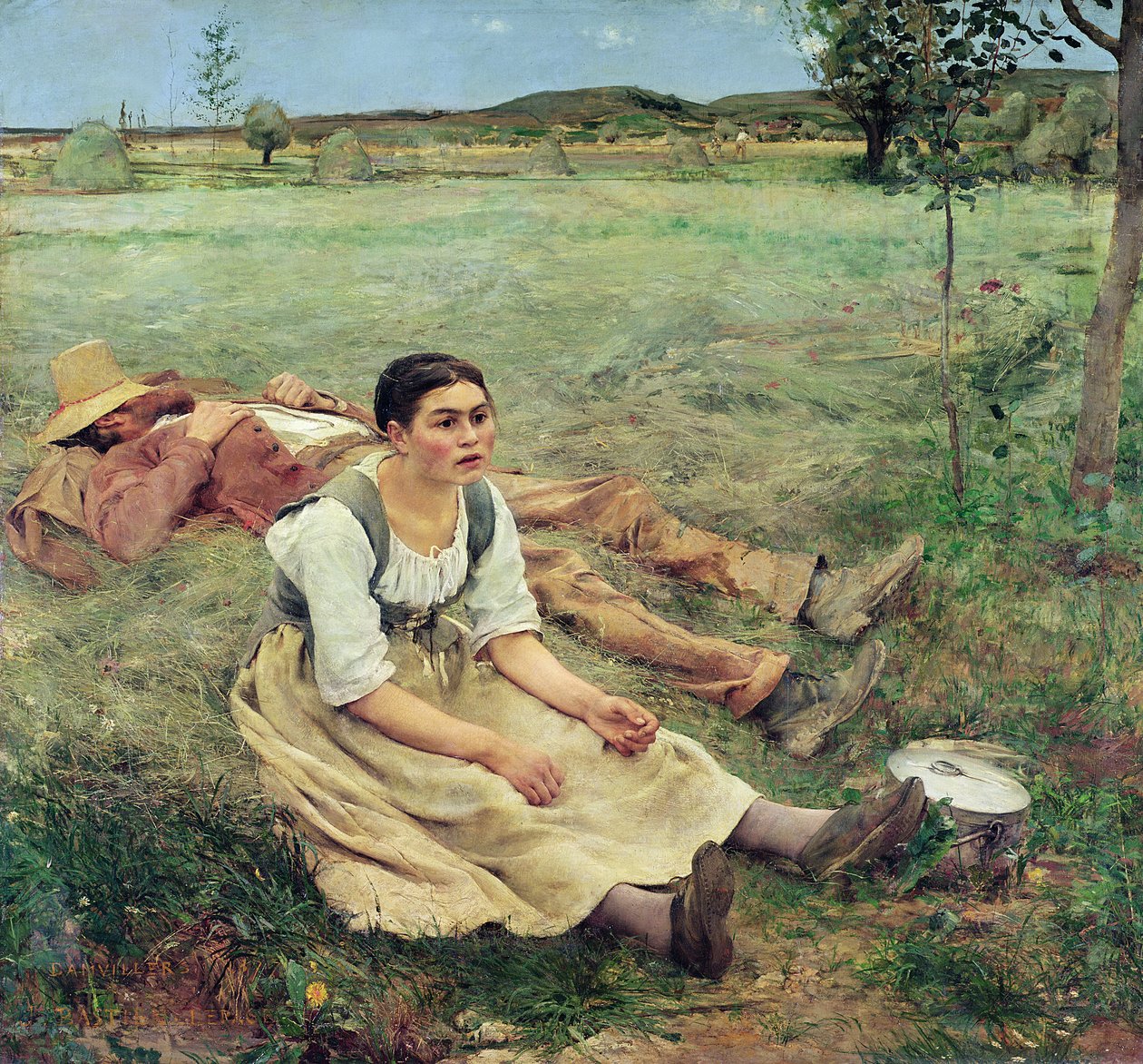 Os fabricantes de feno, 1877 de Jules Bastien Lepage
