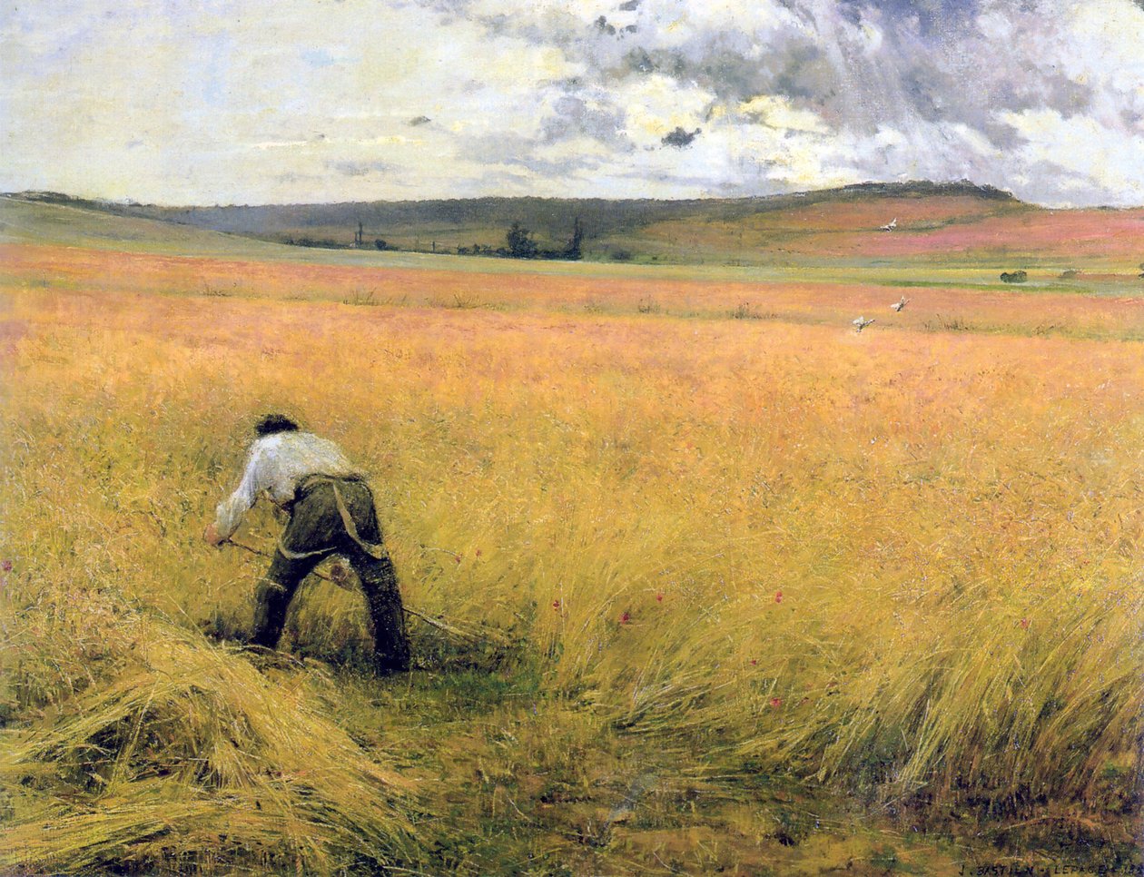 O Trigo Amadurecido, 1880. de Jules Bastien Lepage