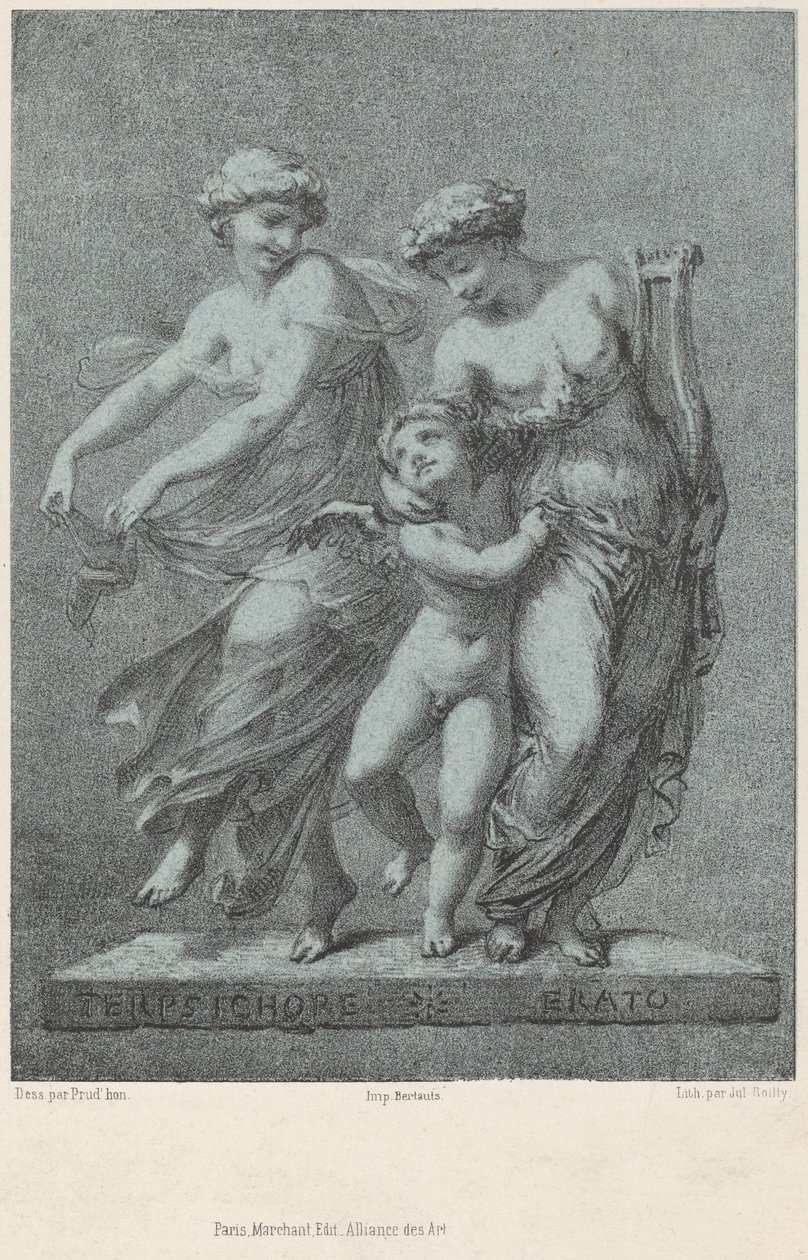 Apolo e as Musas de Jules Boilly after Pierre Paul Prud