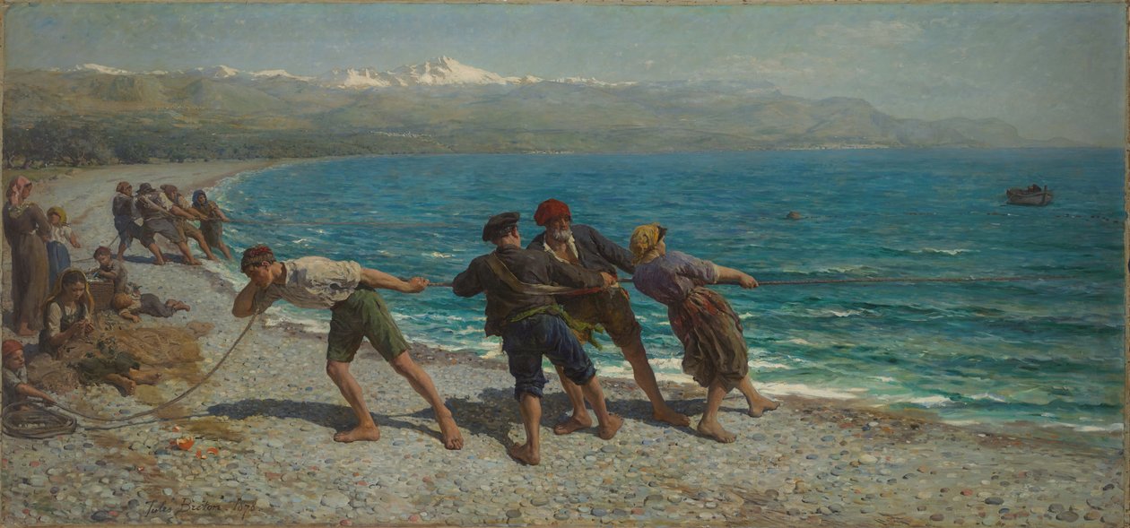 Pescadores em Menton de Jules Breton