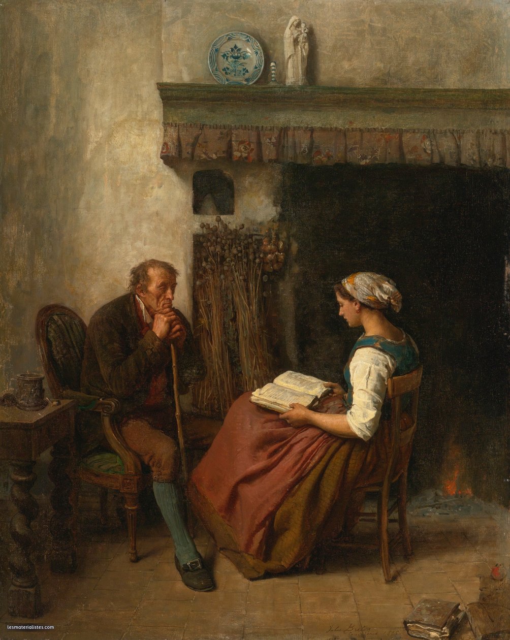Jules Breton, 1865 - Leitura de Jules Breton