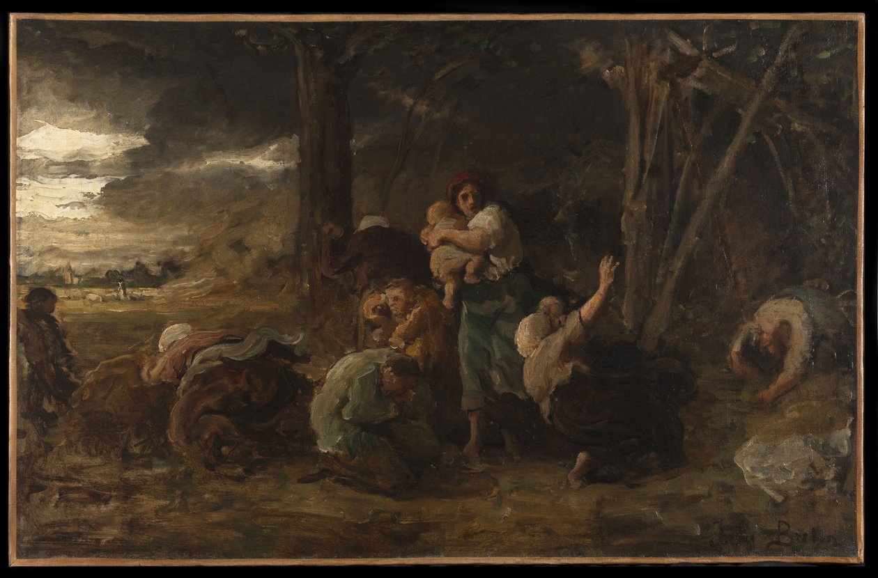 Relâmpago, ca. 1865 (óleo sobre tela) de Jules Breton