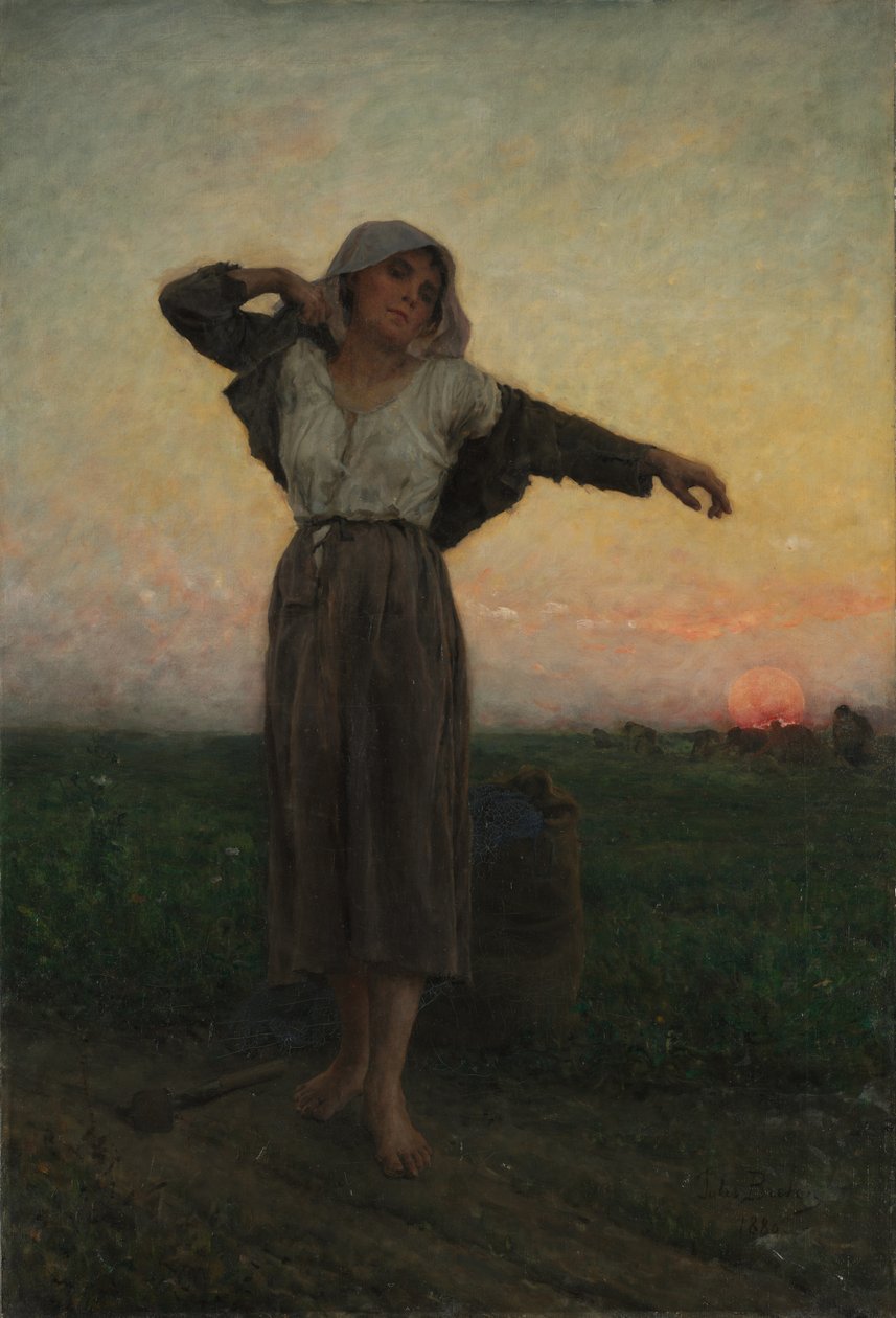 The Tired Gleaner, 1880. de Jules Breton