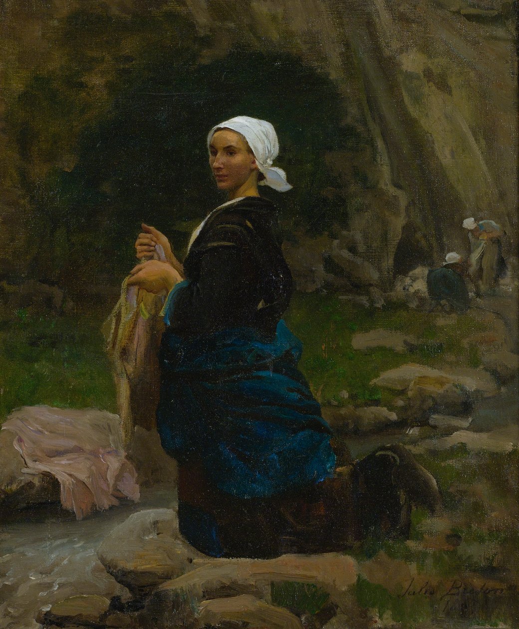 Lavadeira na Bretanha de Jules Breton