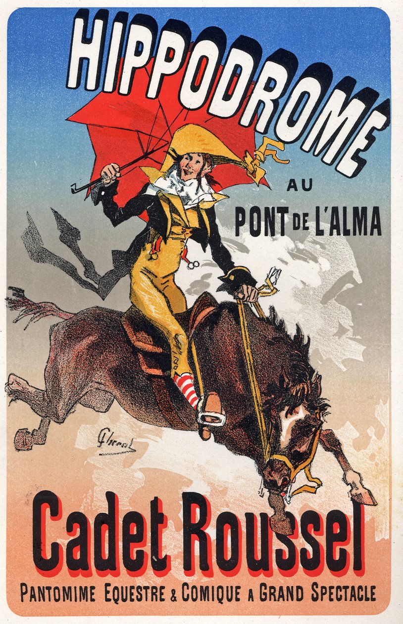 Arte. Entretenimento. Cadet Roussel, Show de Cavalos no Hippodrome du Pont de l