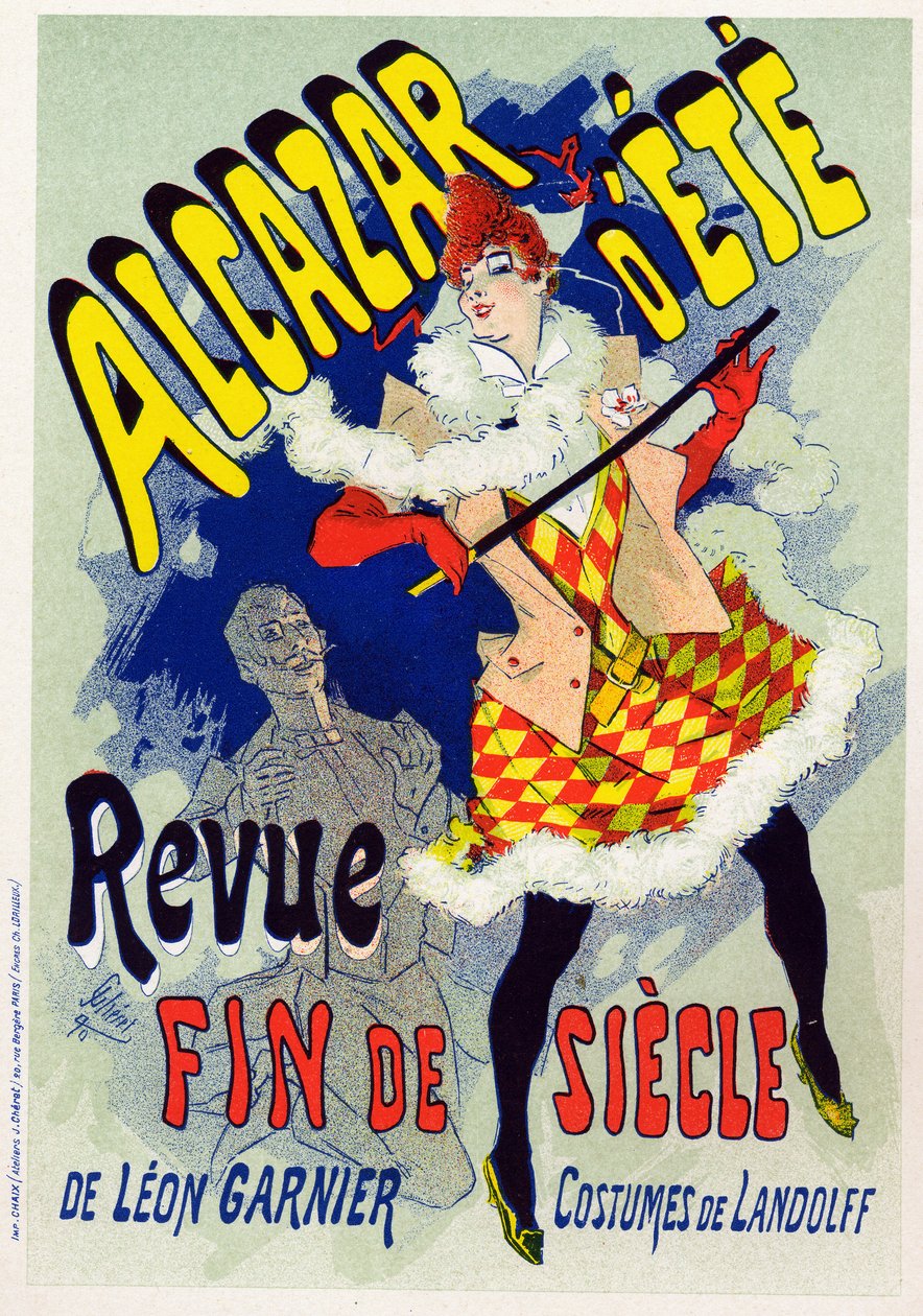 Arte. Entretenimento. Variedade de espetáculos de Fim de Século um cabaré parisiense l