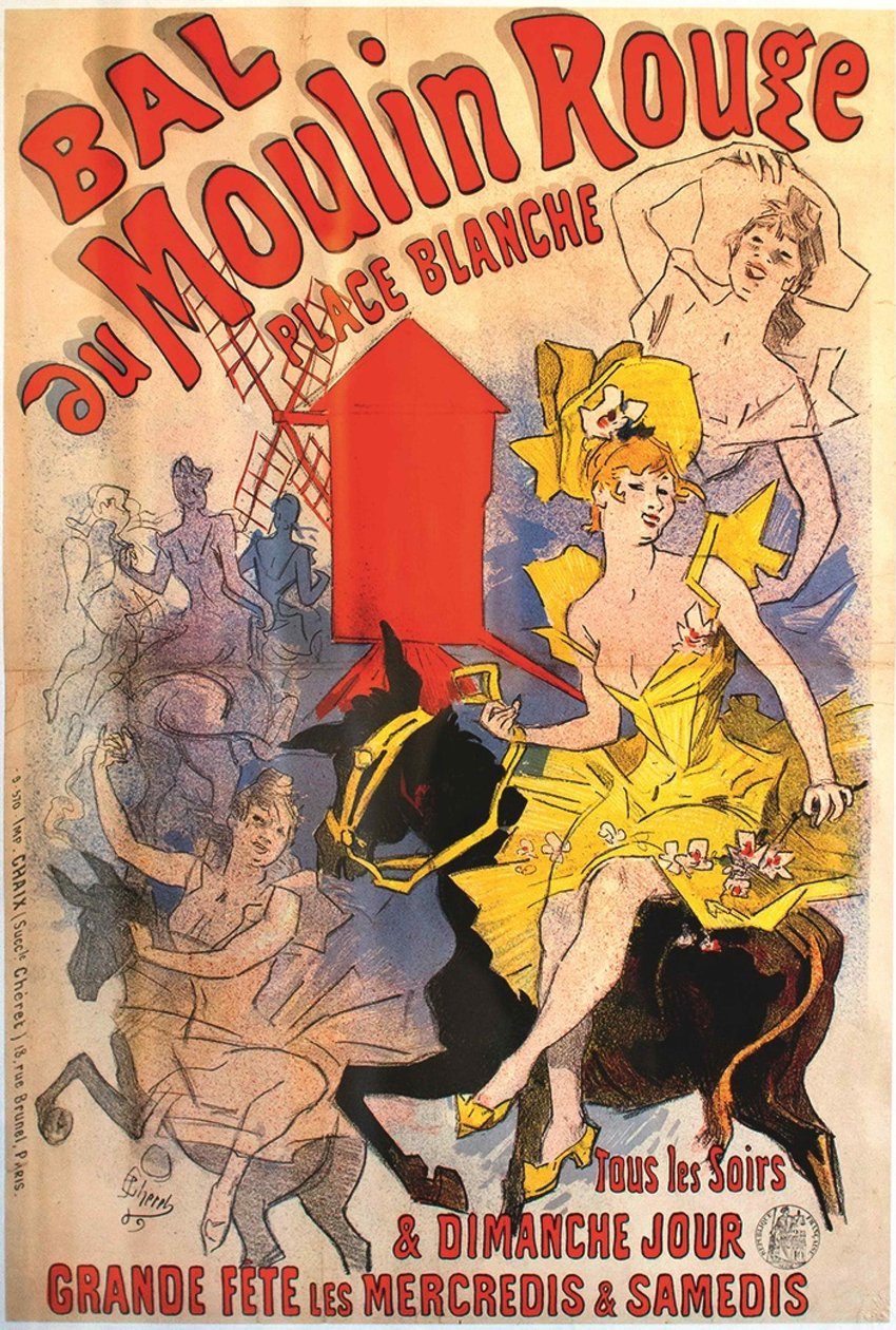 Baile do Moulin Rouge, 1889. de Jules Cheret