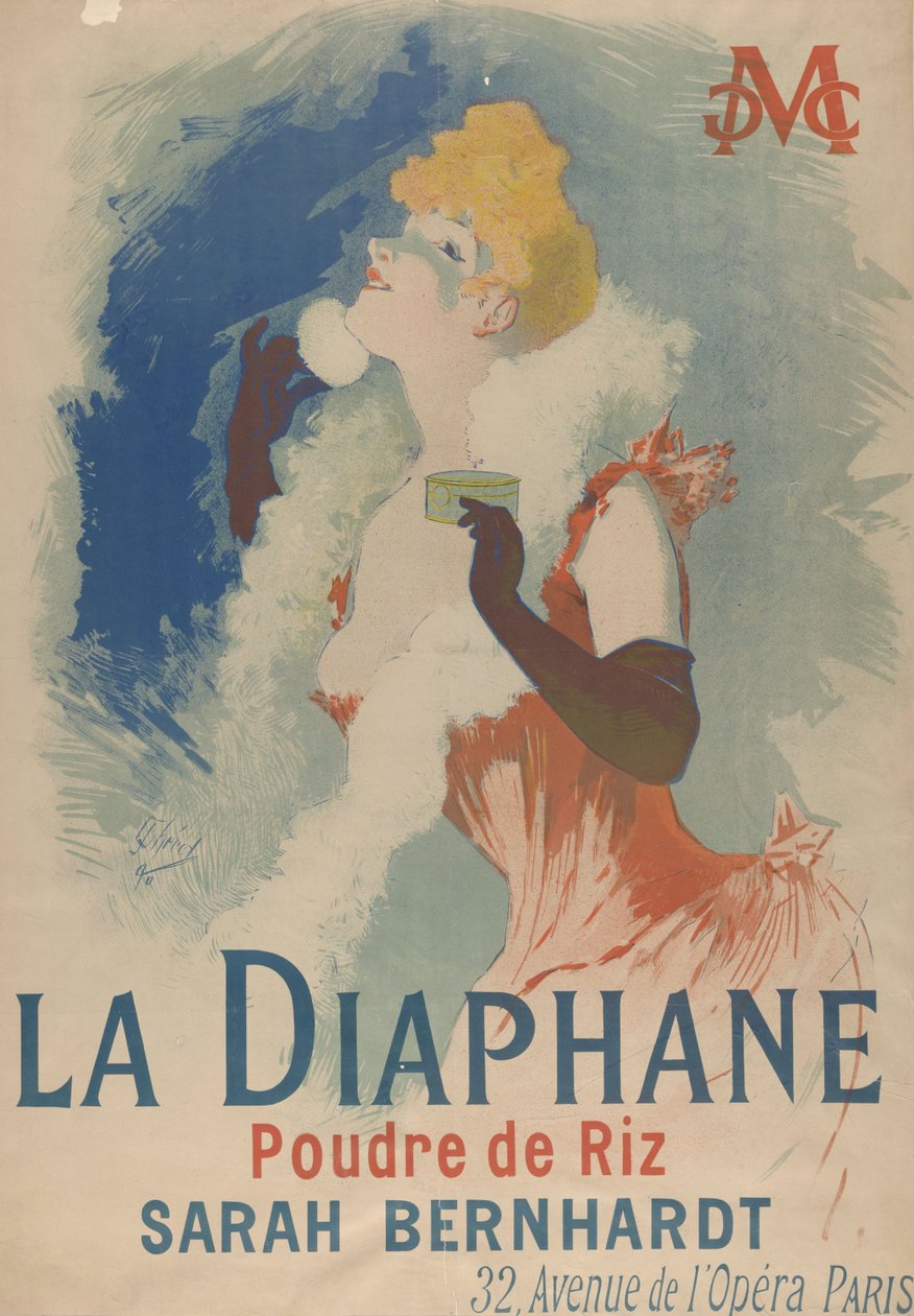 O diáfano. Arroz em pó, 1890 de Jules Cheret