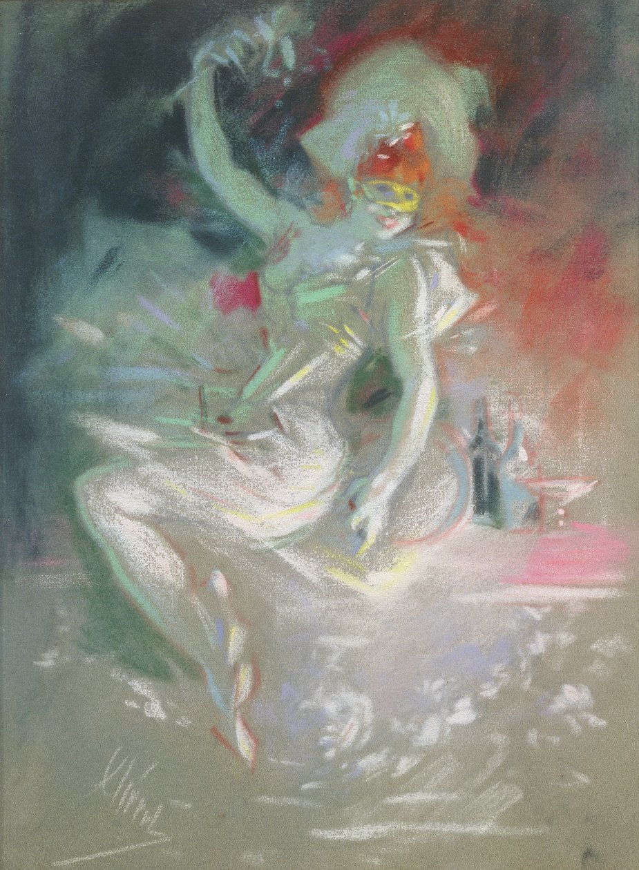 Mascarada de 1890 (pastel sobre papel) de Jules Cheret