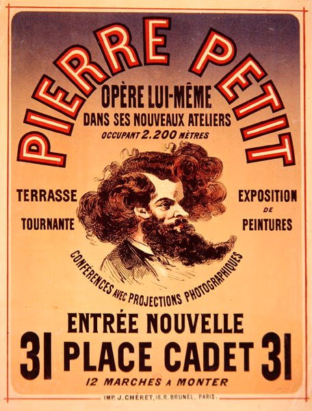 Cartaz publicitário dos Novos Estúdios de Pierre Petit de Jules Cheret