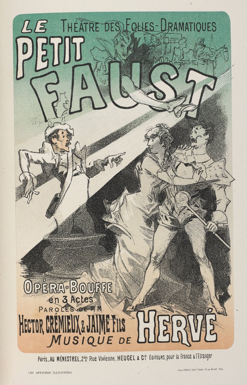 Cartaz para Le Petit Faust, de 