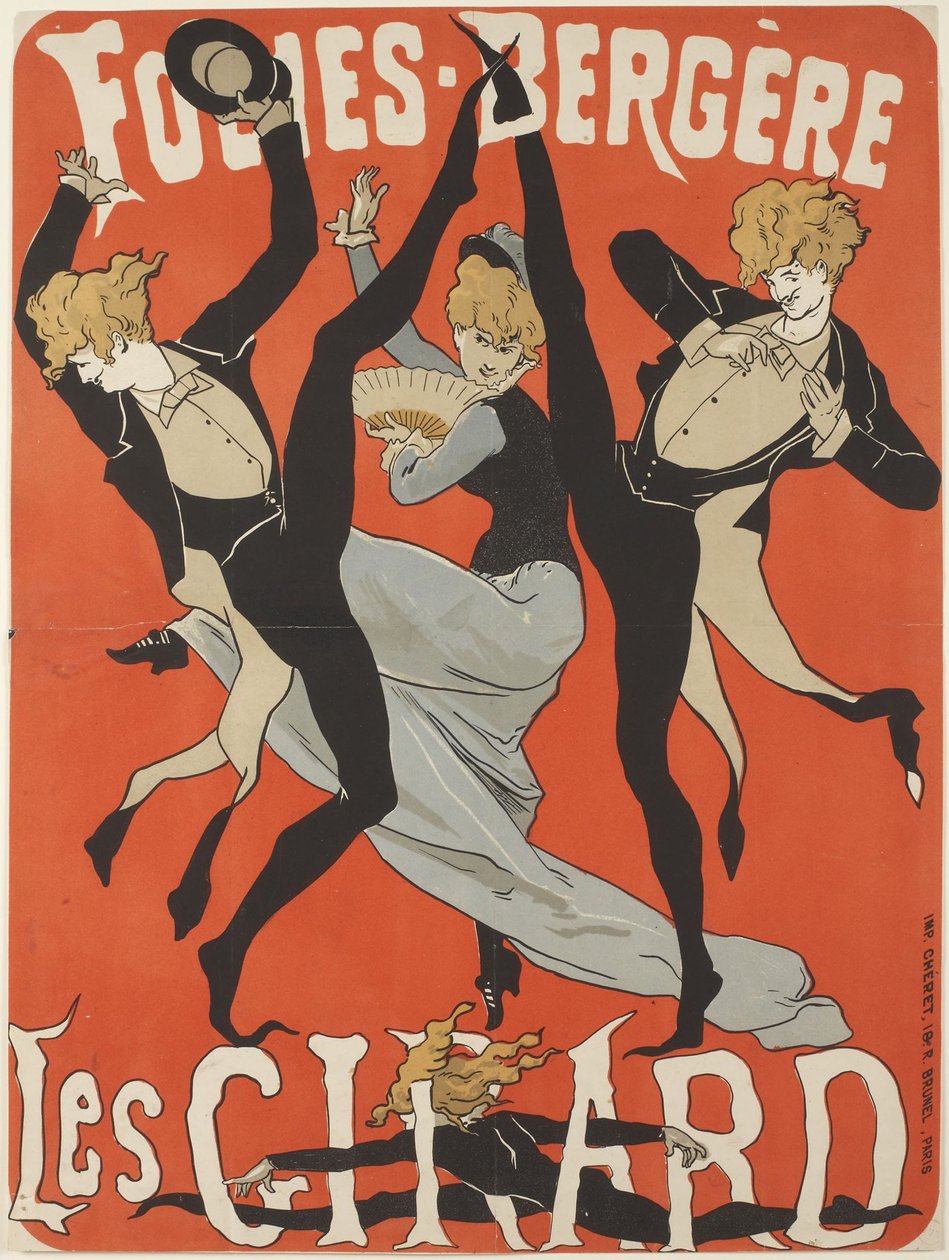 Cartaz para Les Girards nas Folies-Bergère de Jules Cheret