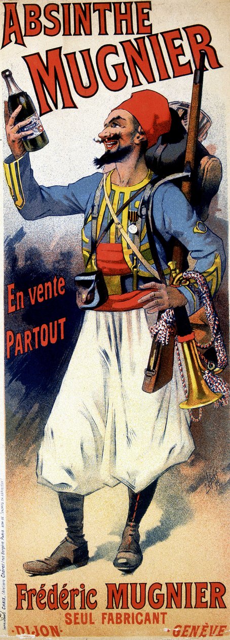 Poster para o absinto Mugnier - por Jules Cheret de Jules Cheret