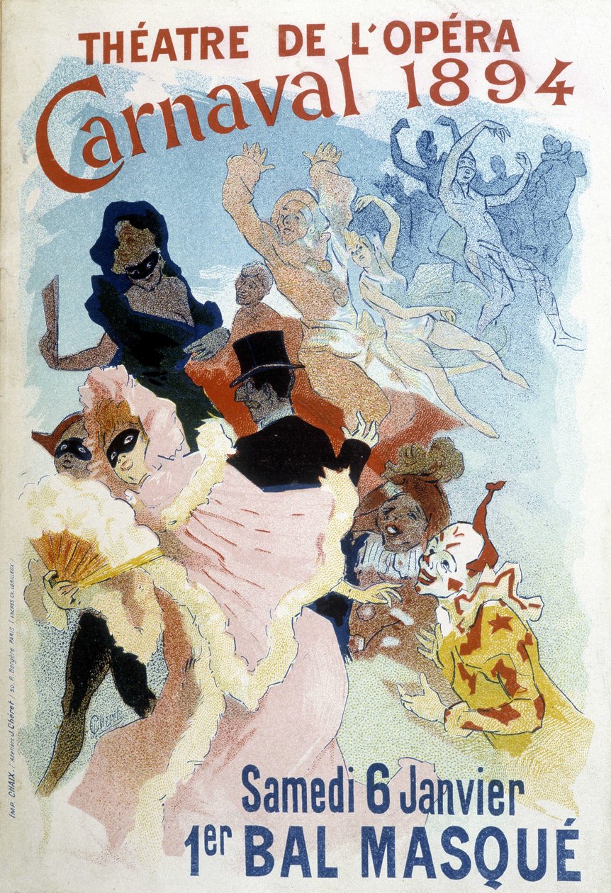 Cartaz de Cherret para o Carnaval de 1894 no Theatre de l