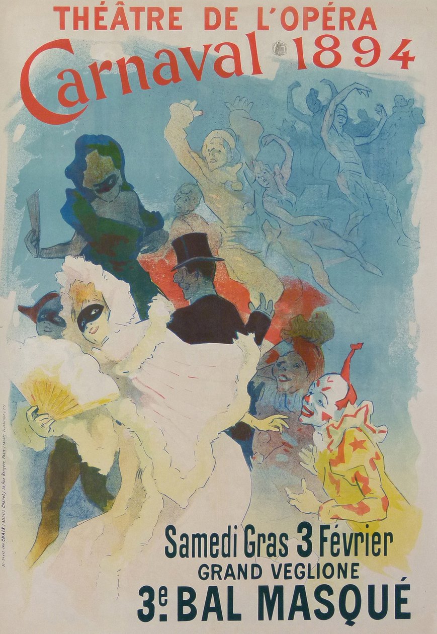 Teatro de ópera, Carnaval 1894, 1894 de Jules Cheret