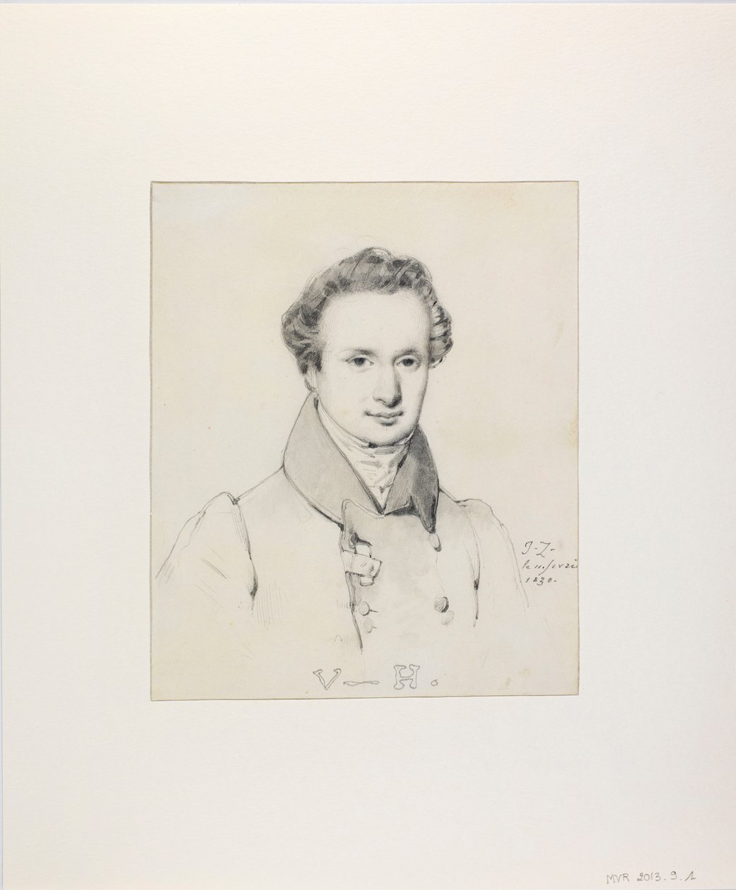 Retrato de Victor Hugo 1802-1885, 1830. de Jules Claude Ziegler