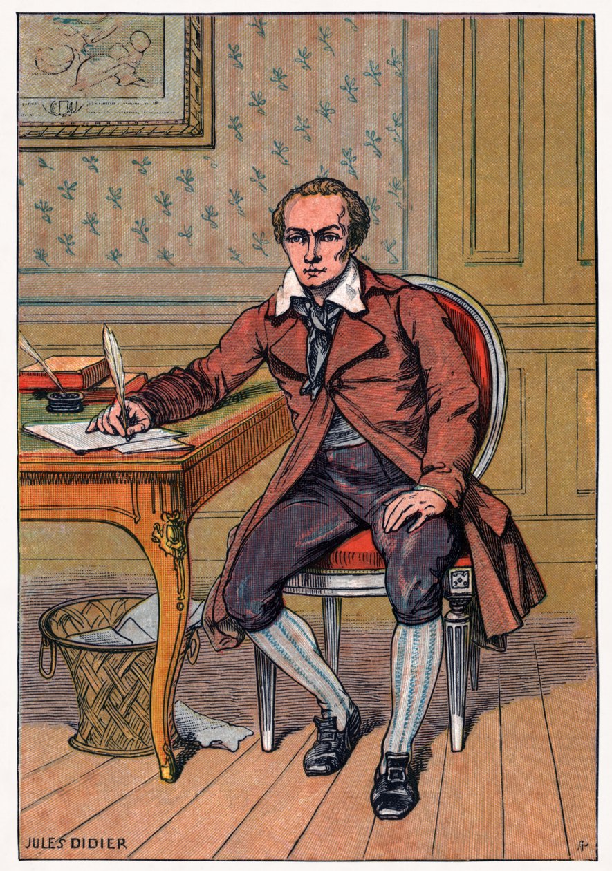 Andre Chenier, c.1900 (gravura) de Jules Didier