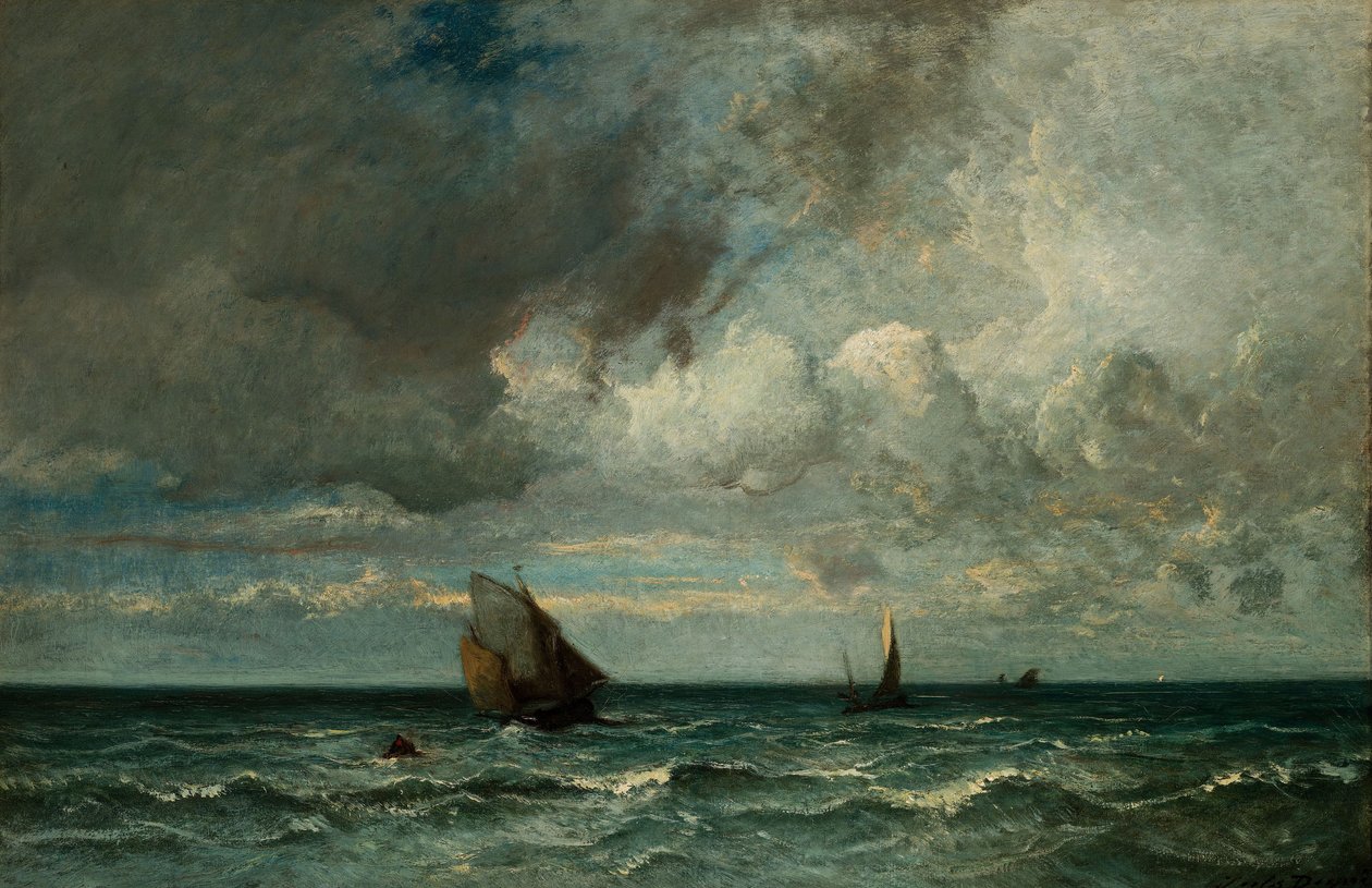 Cascas Fugindo antes da tempestade de Jules Dupré