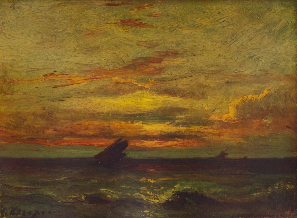 Pôr do sol, c1879, 1938 de Jules Dupré