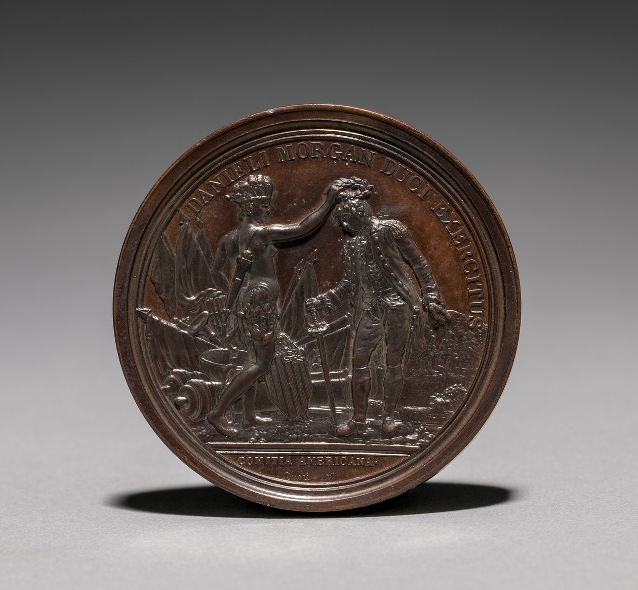 Medalha: anverso de Daniel Morgan. de Jules Dupré
