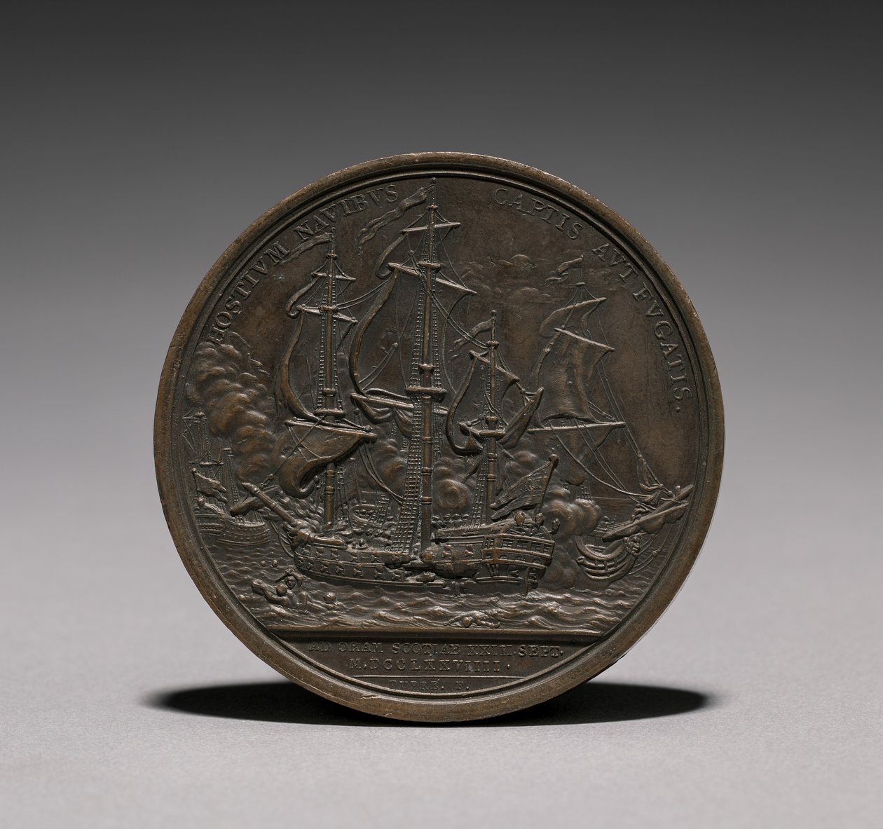 Medalha: John Paul Jones reverso. de Jules Dupré