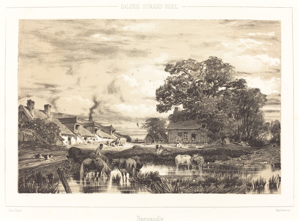 Vista na Normandia de Jules Dupré