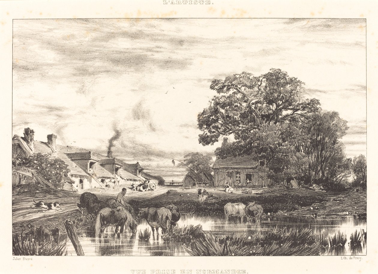 Vista na Normandia de Jules Dupré
