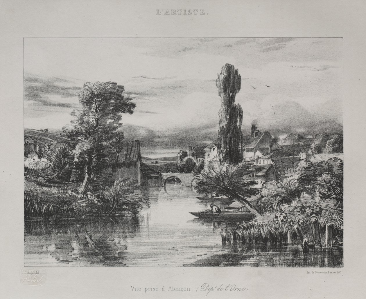 Vista perto de Alençon, 1839. de Jules Dupré
