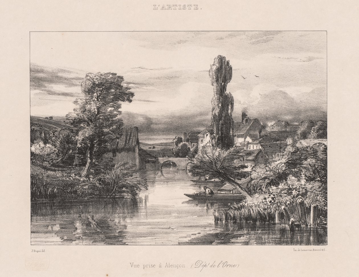 Vista tirada em Alençon de Jules Dupré