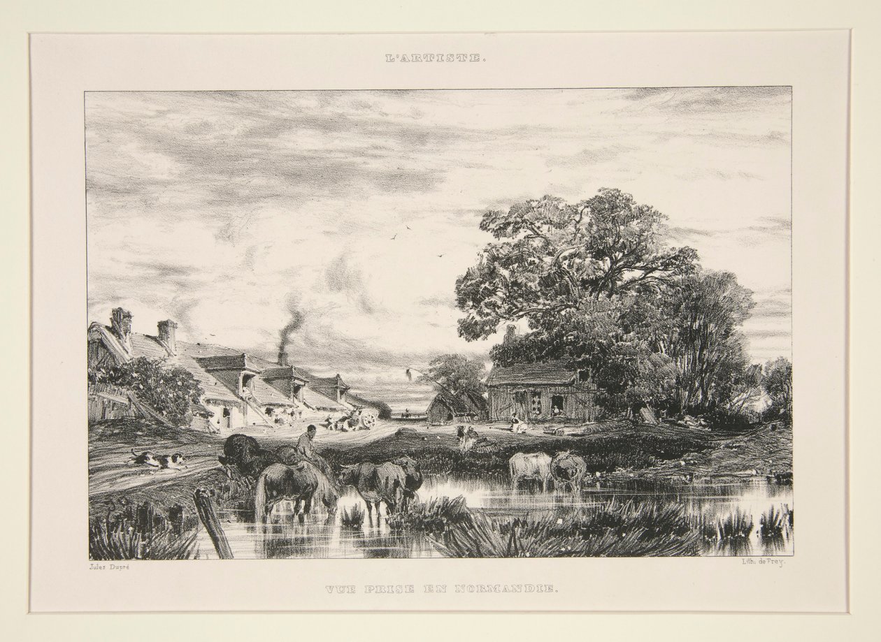 Vista Normandia recolhida; de L de Jules Dupré