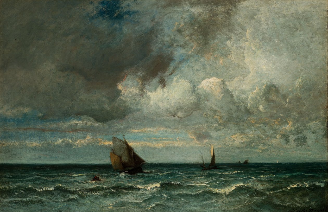 Latidos Fugindo Antes da Tempestade de Jules Dupré